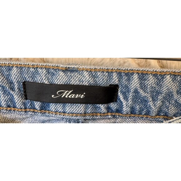 Mavi Jean Size 29 X 27 Viola High Rise Slim Straight Cropped Distressed - Picture 8 of 16